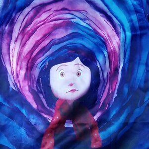NWT Laika Coraline Movie Sublimation Button Shirt